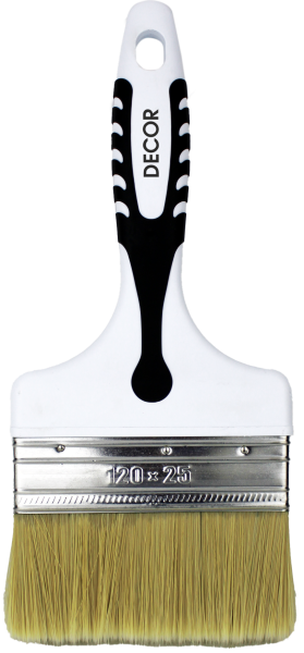 Кисть Black White универсальная 120х15мм, светлая смешанная щетина, 2К ручка DECOR  880-120; 11607129